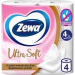 Бумага туалетная ZEWA Ultra Soft 4-слоя, 4шт
