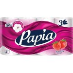 Бумага туалетная PAPIA Strawberry Dream 3-слоя, 8шт