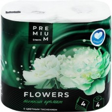 Бумага туалетная ЛЕНТА PREMIUM Flowers 4-слоя ароматизированная, 4шт в магазинах Лента