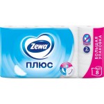 Бумага туалетная ZEWA 2-слоя белая, 8шт