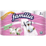 Туалетная бумага FAMILIA Plus Весенний цвет, 2-слоя, 8шт