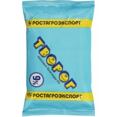 Творог РОСТАГРОЭКСПОРТ 9%, без змж, 180г в магазинах Лента