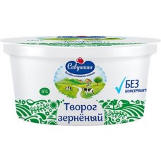 Творог САВУШКИН 101 зерно 5%, без змж, 130г в магазинах Лента