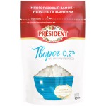 Творог рассыпчатый PRESIDENT 0,2%, без змж, 900г Творог рассыпчатый PRESIDENT 0,2%, без змж, 900г