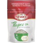 Творог рассыпчатый PRESIDENT 9%, без змж, 300г Творог рассыпчатый PRESIDENT 9%, без змж, 300г