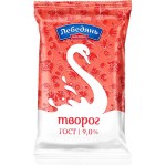 Творог ЛЕБЕДЯНЬМОЛОКО 9%, без змж, 180г Творог ЛЕБЕДЯНЬМОЛОКО 9%, без змж, 180г