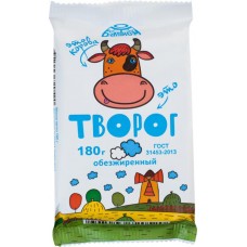 Творог БАЛТКОМ обезжиренный, без змж, 180г в магазинах Лента