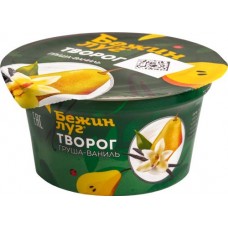 Творог мягкий БЕЖИН ЛУГ Груша и ваниль 4,2%, без змж, 160г в магазинах Лента