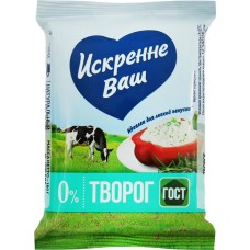 Творог ИСКРЕННЕ ВАШ обезжиренный, без змж, 180г в магазинах Лента
