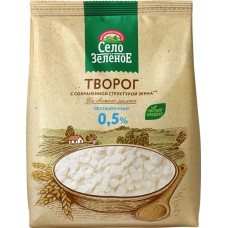 Творог СЕЛО ЗЕЛЕНОЕ обезжиренный, без змж, 500г в магазинах Лента