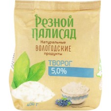 Творог РЕЗНОЙ ПАЛИСАД 5%, без змж, 400г в магазинах Лента