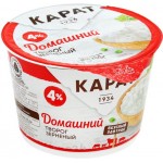 Творог зерненый КАРАТ Домашний 4%, без змж, 200г Творог зерненый КАРАТ Домашний 4%, без змж, 200г
