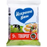 Творог ИСКРЕННЕ ВАШ 9%, без змж, 180г Творог ИСКРЕННЕ ВАШ 9%, без змж, 180г