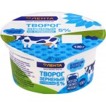 Творог зерненый ЛЕНТА со сливками 5%, без змж, 130г Творог зерненый ЛЕНТА со сливками 5%, без змж, 130г