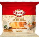 Продукт творожный PRESIDENT Запеканка творожная с ванилью 5,5%, без змж, 150г