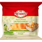 Продукт творожный PRESIDENT Запеканка творожная с грушей 5,5%, без змж, 150г