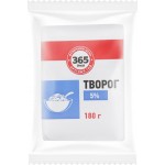 Творог 365 ДНЕЙ 5%, без змж, 180г Творог 365 ДНЕЙ 5%, без змж, 180г