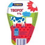 Творог ЛЕНТА 9%, без змж, 200г Творог ЛЕНТА 9%, без змж, 200г