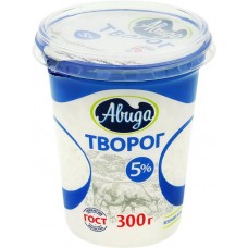 Творог АВИДА 5%, без змж, 300г в магазинах Лента