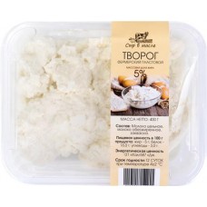 Творог пластовой АГРОМИР Фермерский 5%, без змж, 400г в магазинах Лента