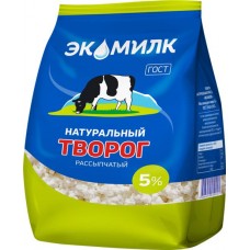 Творог рассыпчатый ЭКОМИЛК натуральный 5%, без змж, 350г в магазинах Лента