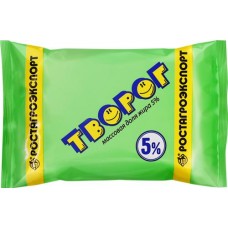 Творог РОСТАГРОЭКСПОРТ 5%, без змж, 180г в магазинах Лента