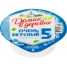 Творог ДОМИК В ДЕРЕВНЕ 5%, без змж, 150г в магазинах Лента
