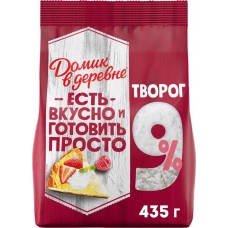 Творог рассыпчатый ДОМИК В ДЕРЕВНЕ 9%, без змж, 435г в магазинах Лента