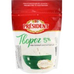 Творог рассыпчатый PRESIDENT 5%, без змж, 450г Творог рассыпчатый PRESIDENT 5%, без змж, 450г