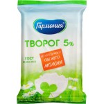 Творог ГАРМОНИЯ 5%, без змж, 180г Творог ГАРМОНИЯ 5%, без змж, 180г