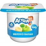Творог для детей АГУША с яблоком и бананом, 3,9%, без змж, 100г
