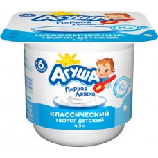 Творог классический для детей АГУША 4,5% с 6 месяцев, без змж, 100г в магазинах Лента