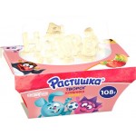 Творог для детей РАСТИШКА Клубника, банан с печеньем 3,5%, без змж, 108г
