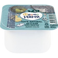 Биотворог ФРУТОНЯНЯ с яблоком и бананом для питания детей раннего возраста 4,2%, без змж, 100г в магазинах Лента Биотворог ФРУТОНЯНЯ с яблоком и бананом для питания детей раннего возраста 4,2%, без змж, 100г в магазинах Лента
