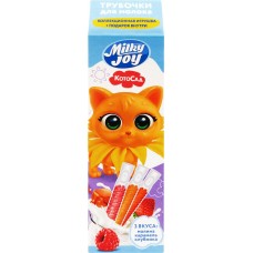 Подарочный набор детский КОНФИТРЕЙД Котосад Трубочки для молока Малина, клубника, карамель, без змж, 18г + игрушка в магазинах Лента