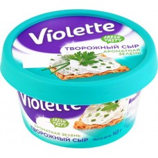 Сыр творожный КАРАТ Виолетта с зеленью 70%, без змж, 140г в магазинах Лента