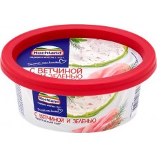 Сыр творожный HOCHLAND с ветчиной и зеленью 60%, без змж, 140г в магазинах Лента