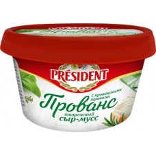 Сыр-мусс творожный PRESIDENT Прованс с прованскими травами 60%, без змж, 120г в магазинах Лента