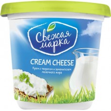 Крем СВЕЖАЯ МАРКА Cream Cheese с творогом 65%, с змж, 140г в магазинах Лента