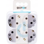 Разветвитель электрический ФОТОН АМ 16-4Е, 16А, 4 гнезда, с заземлением Разветвитель электрический ФОТОН АМ 16-4Е, 16А, 4 гнезда, с заземлением