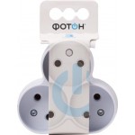 Разветвитель электрический ФОТОН АМ 6-3, 6А, 3 розетки, без заземления Разветвитель электрический ФОТОН АМ 6-3, 6А, 3 розетки, без заземления