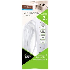 Удлинитель сетевой HOME CLUB S 5x3-ZV -20 с заземлением выключатель 10A в магазинах Лента