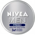 Гель для лица и рук мужской NIVEA Men Fresh 3в1 увлажняющий, 76мл Гель для лица и рук мужской NIVEA Men Fresh 3в1 увлажняющий, 76мл