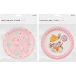 Тарелки одноразовые Girls d=18см бумажные Арт. ТРЛ18, 6шт