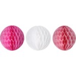 Украшение декоративное Pink 15см, 20см, 25см бумажные шары Арт. ПМПС3, 3шт