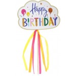 Украшение-топпер декоративное Happy Birthday люкс, с декором Арт. ТПП14