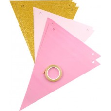 Гирлянда фигурная из бумажных флажков Pink Арт. ГРЛФ, 2м в магазинах Лента