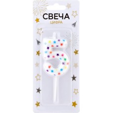 Свеча Цифра 5 Арт. СЦ5 в магазинах Лента