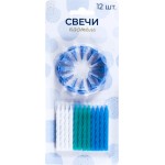 Свеча праздничная Blue 6,5см Арт. СВ12, 12шт