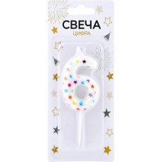 Свеча Цифра 6 Арт. СЦ6 в магазинах Лента